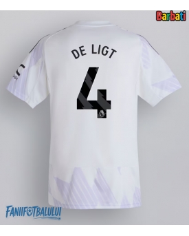 Manchester United Matthijs de Ligt #4 Tricou Fotbal Replică 2025-26 Barbati Deplasare